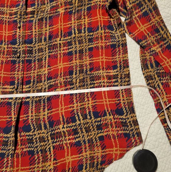 Vintage 100% Silk Blouse Size Large - Picture 10 of 12